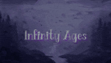 a dark purple background with the words infinity ages