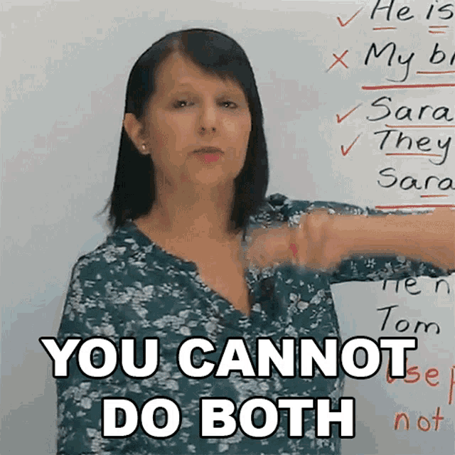 You Cannot Do Both Rebecca GIF - You Cannot Do Both Rebecca Engvid GIFs
