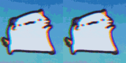 two ghosts are standing next to each other with their mouths open on a blue background