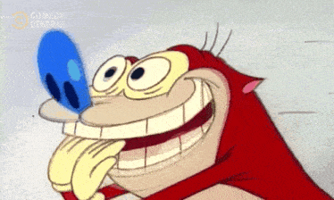 a close up of a cartoon character with the words comedy central behind it