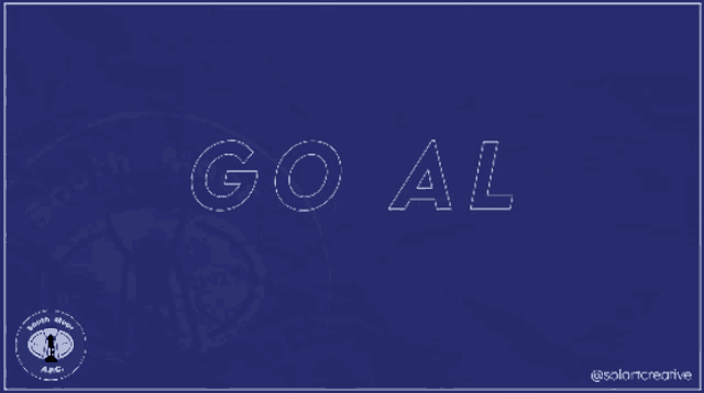 a blue background with the word goal written in white