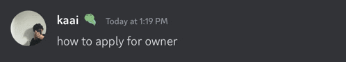 a screenshot of a message from kaai explaining how to apply for ownership