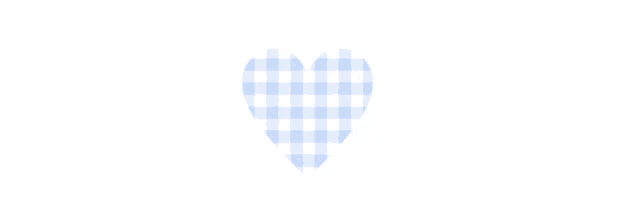 a light blue and white checkered heart is on a white background