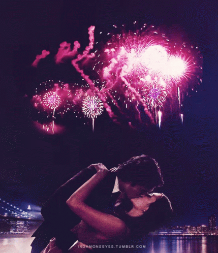 Happy New Year Fireworks GIF - Happy New Year Fireworks Kiss GIFs