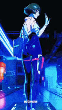 a computer generated image of a girl with the word hysanime on the bottom