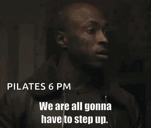 a man in a black jacket says " we are all gonna have to step up "