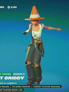 a girl with pink hair is wearing a witch hat and overalls in a video game .