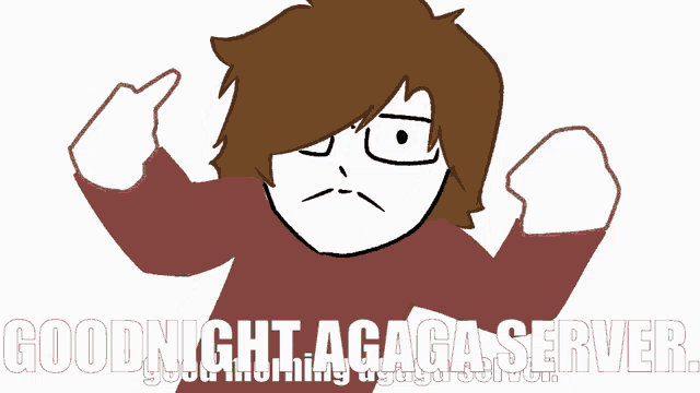 a cartoon of a clown with the words goodnight agaga server