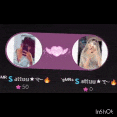 a man and a woman are taking a picture of themselves with their cell phones .