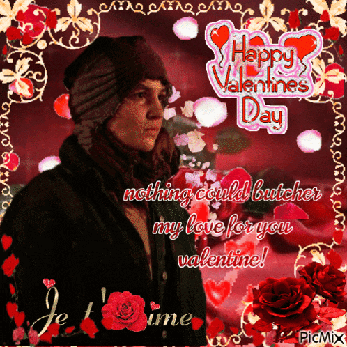 a happy valentine 's day greeting card with a picture of a woman