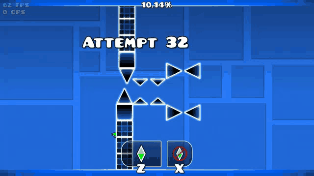 a video game with the number 32 attempted on it