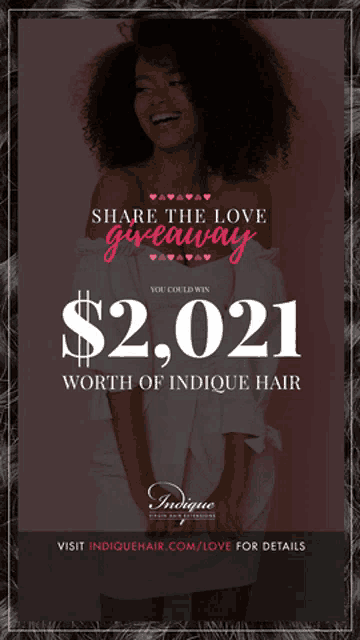 a poster advertising a share the love giveaway