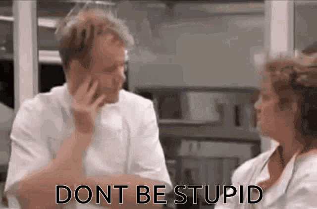 Gordan Ramsay Slap GIF - Gordan Ramsay Slap Dont Be Stupid GIFs