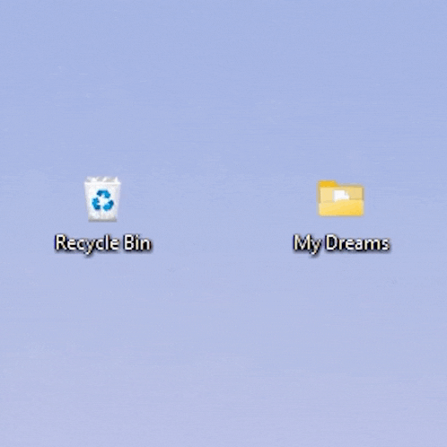 a recycle bin icon on a blue background