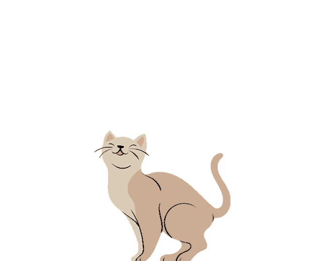 a drawing of a cat with its mouth open