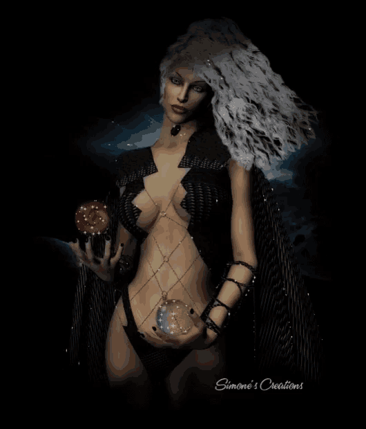 simone 's creations shows a woman holding a diamond in her hands