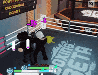 a boxing game is being played on a cellphone