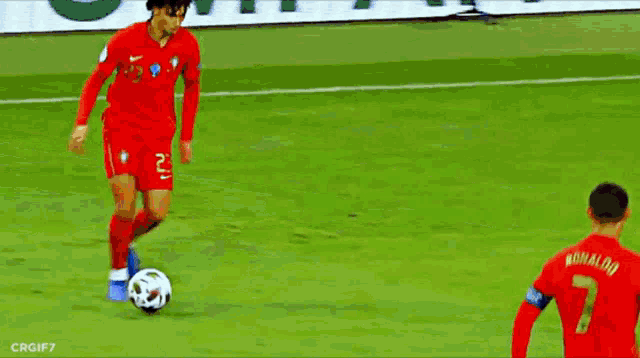 a blurry picture of a soccer game with the words cagifa on the bottom right