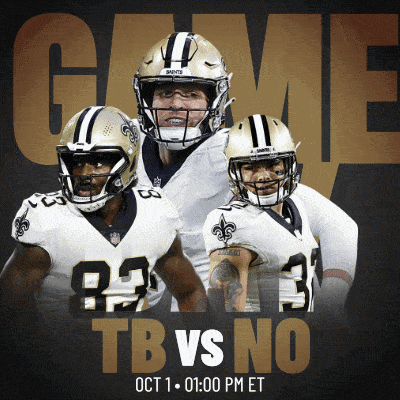 a poster for a game between the new orleans saints and the chicago bears