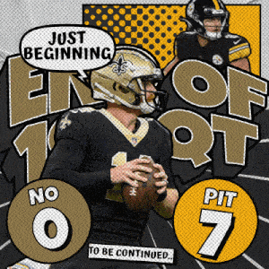 a football player is holding a ball and says just beginning