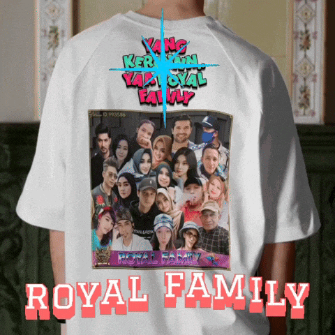a white t-shirt with the words royal family on it