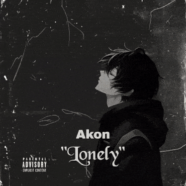 a poster for akon 's lonely album with a crown on it