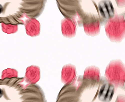 a drawing of a woman 's face with pink roses