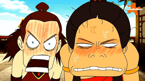 a couple of cartoon characters with a nickelodeon logo in the background