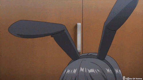 a close up of a woman 's breasts with the words omake gif anime below