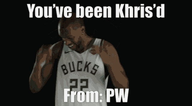 a picture of a basketball player with the words you 've been khis 'd from pw below him