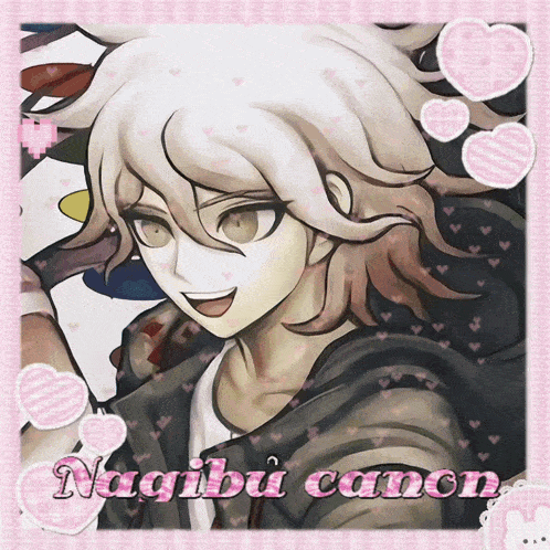 a picture of nagibu canon with hearts around him