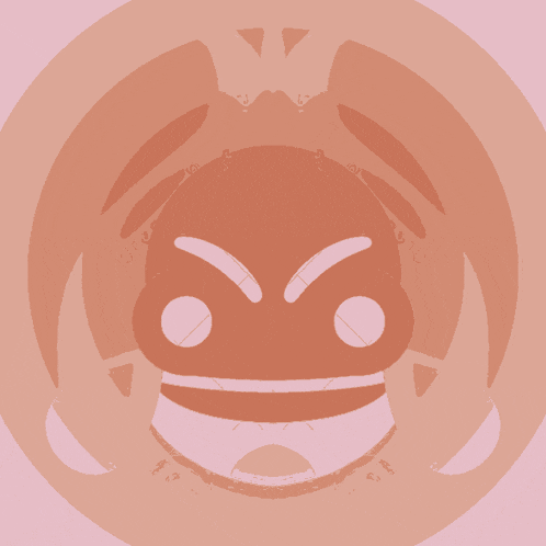 a cartoon drawing of a face with an angry look on its face