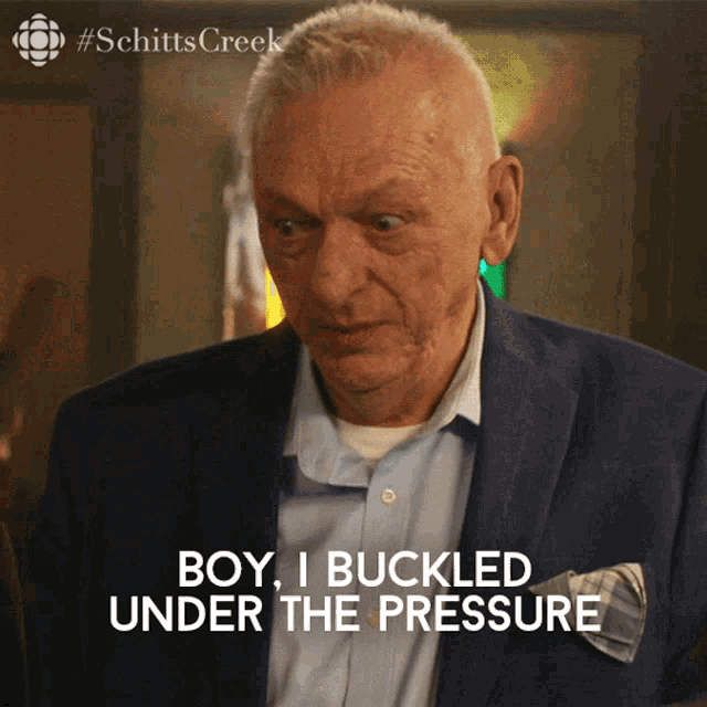 Buckled Under The Pressure Bob GIF - Buckled Under The Pressure Bob Schitts Creek GIFs