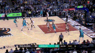 a basketball game between the trail blazers and the grizzlies is going on