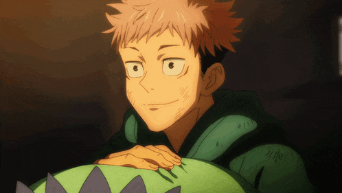 a close up of a cartoon character with a green hoodie