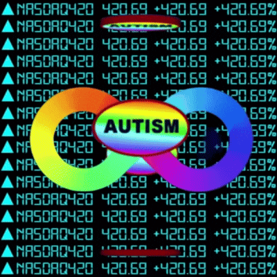 a rainbow colored circle with the word autism in the center