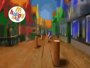 sonic the hedgehog is in a mcdonald 's happy meal