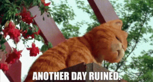 Garfield Another Day Ruined GIF