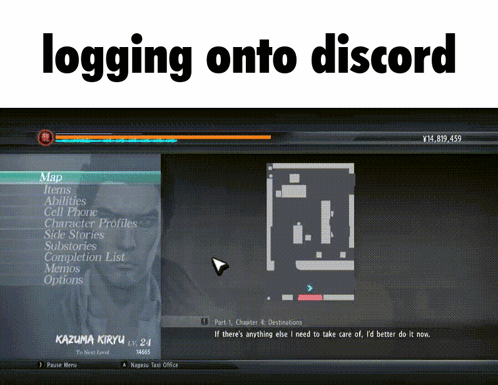 Yakuza Logging Onto Discord GIF
