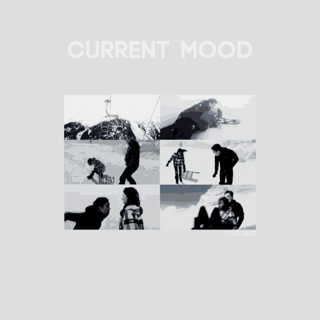 a collage of pictures with the words current mood on top