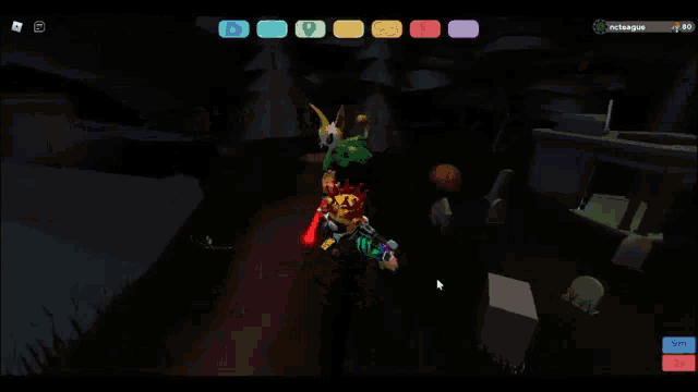 a screenshot of a video game where duskit is fighting a loomians