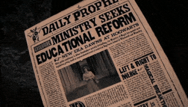 a newspaper that says daily prophet on the top of it