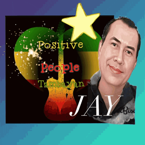 a man with the name jay on his face