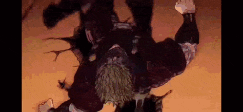a man is laying on his back in a cartoon .