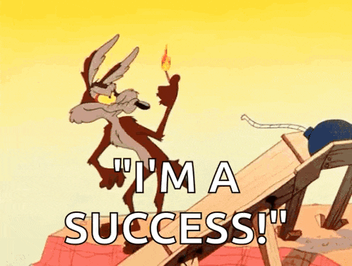 a red background with the words " i 'm a success " written on it