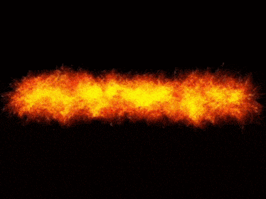 a large fire explosion on a black background