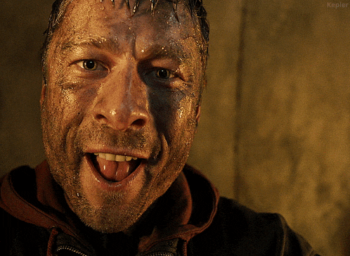 a close up of a man 's face with kepler in the corner