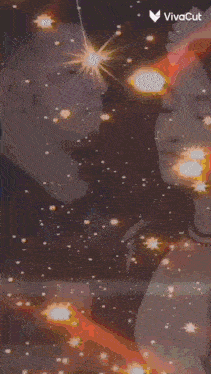 a man and a woman are touching each other 's foreheads with the vivacut logo in the upper right corner