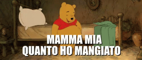Winnie The Pooh Mangiato Cibo Abbuffata Pappa Pranzo Cena Pieno Panza Pancia Ingrassato Dieta GIF - Diet Got Fat Just Ate GIFs