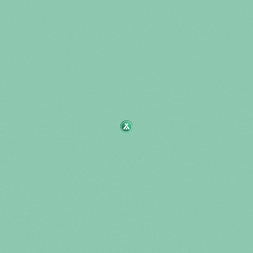 a green circle with a white x in the center